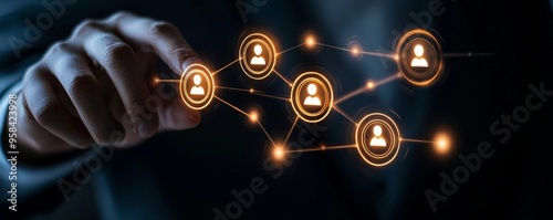 AI software analyzing social media profiles to assess candidate suitability for a role