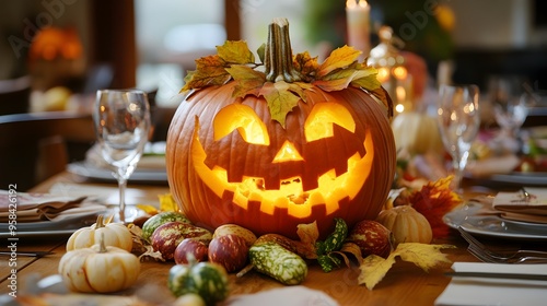 Creatively Carved Pumpkin C...