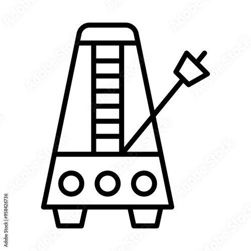 Metronome line icon