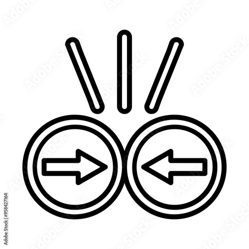 Collision line icon