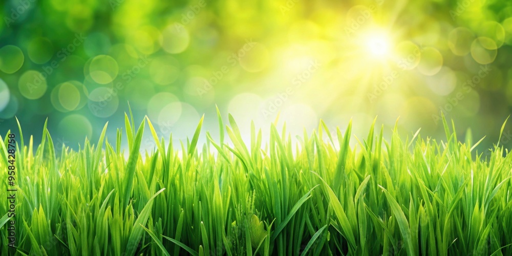 Fototapeta premium Vibrant summer grass background with lush greenery , lush, green, grass, summer, vibrant, nature, outdoors, field, meadow