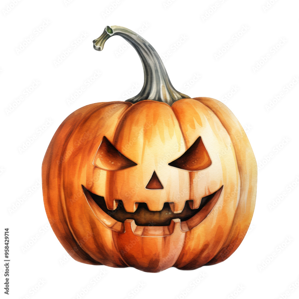 Fototapeta premium Jack o Lantern Isolated on a Transparent Background