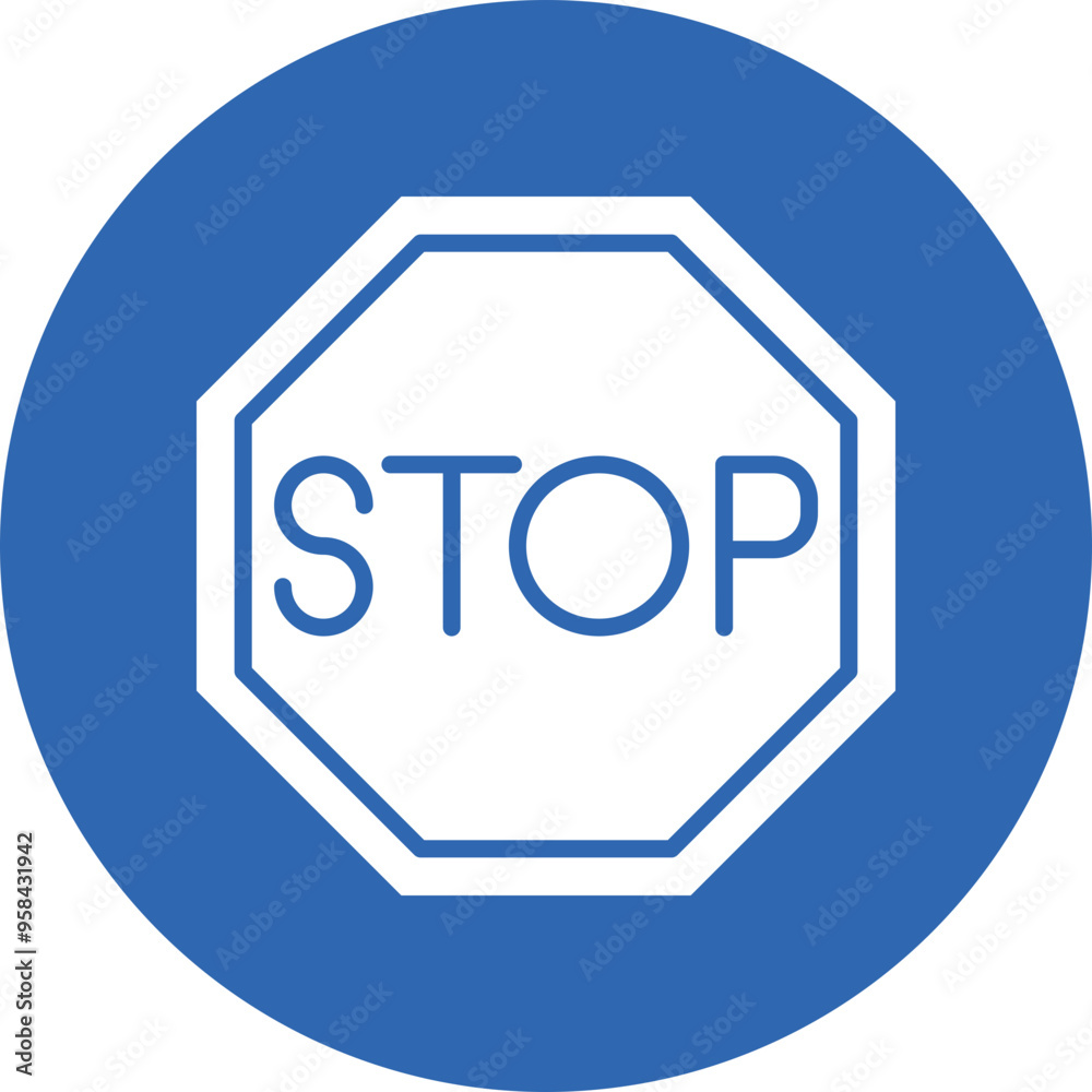 Stop glyph circle icon Stop glyph circle icon