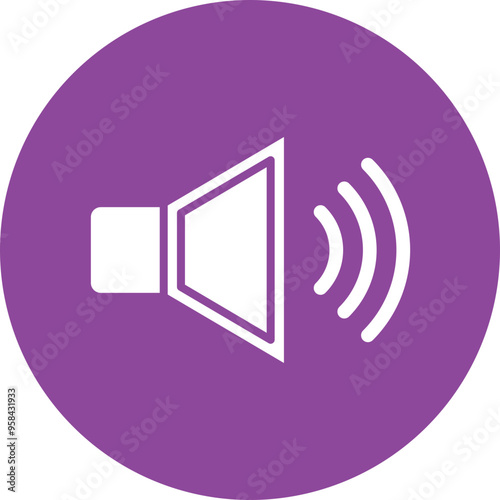 Volume glyph circle icon