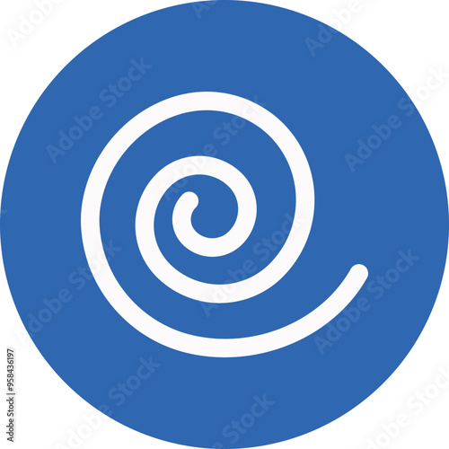 Danish Pastry glyph circle icon