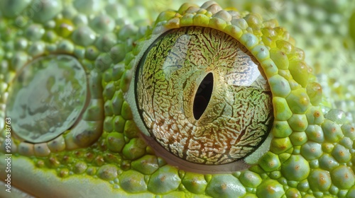 Close-up of an amphibian's skin, showing the mucous glands that help with moisture retention and respiration. photo