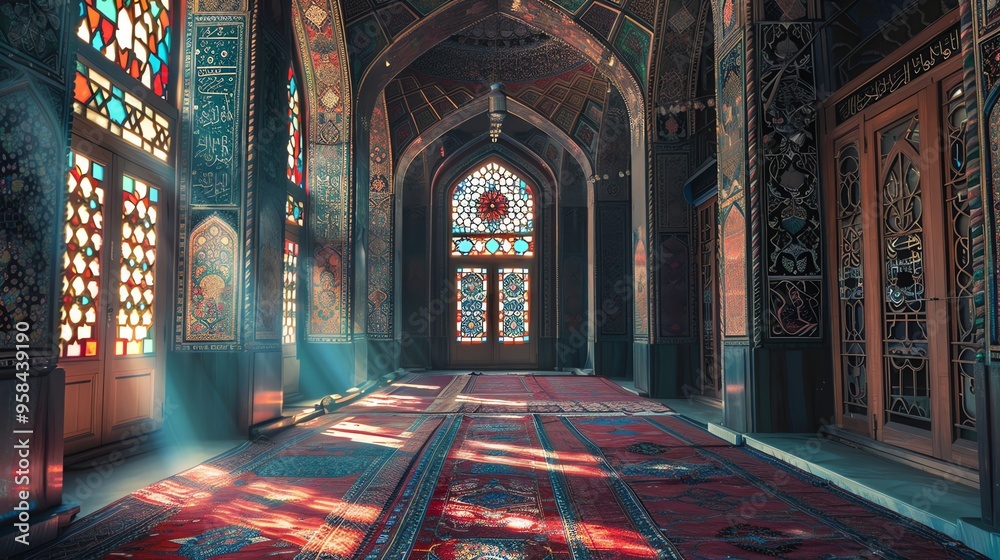 Obraz premium ultra realistic photography in mosque no humans only culture
