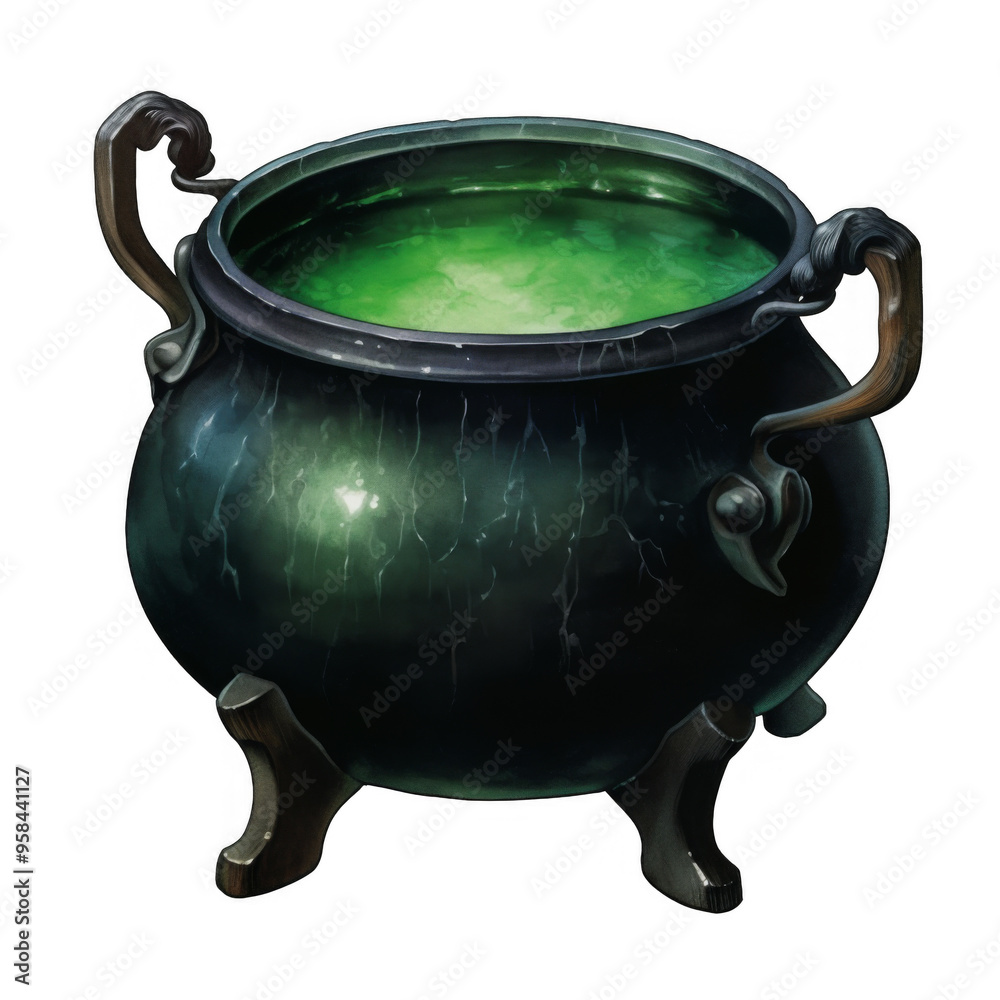 Witch Cauldron Isolated on a Transparent Background Witch Cauldron Isolated on a Transparent Background