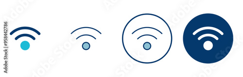 WIFI Icon vector isolated on white background. signal vector icon. Wireless and wifi icon or sign for remote internet access