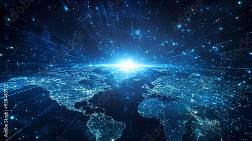 World map with technology background. Best Internet Concept of global business.