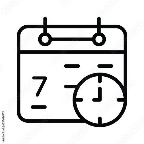 A simple icon representing a schedule