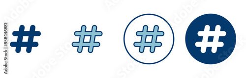 Hashtag icon vector isolated on white background. hashtag vector icon