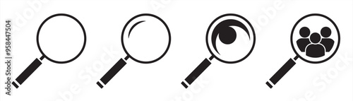 Search magnifying glass icon vector illustration