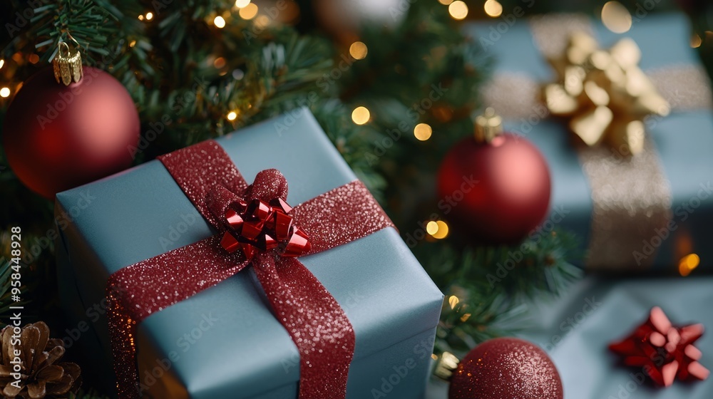 Christmas gift box modern gift wrapping Christmas gift box modern gift wrapping