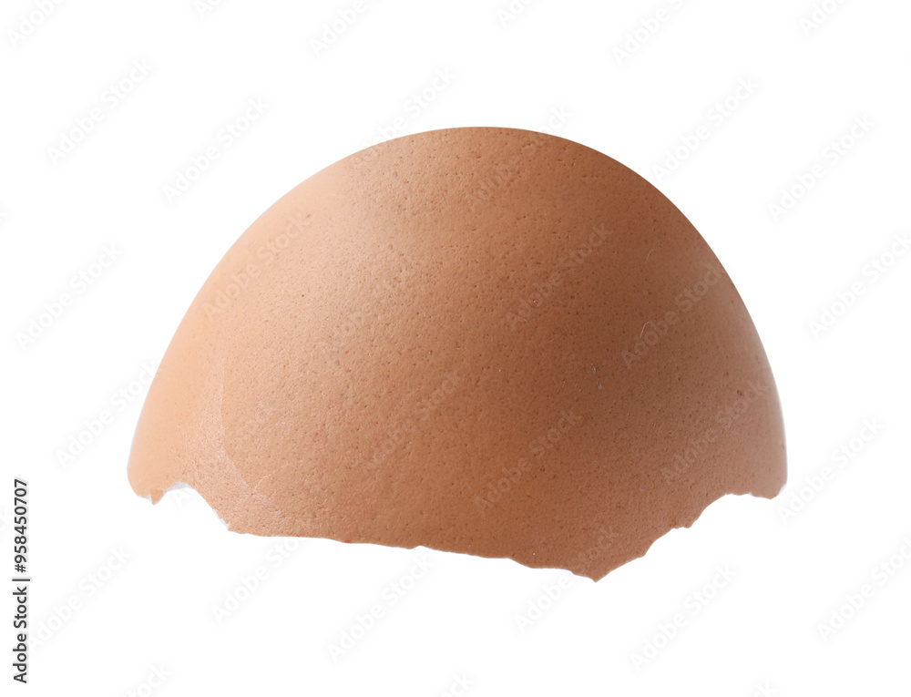 Piece of broken eggshell isolated on white Piece of broken eggshell isolated on white