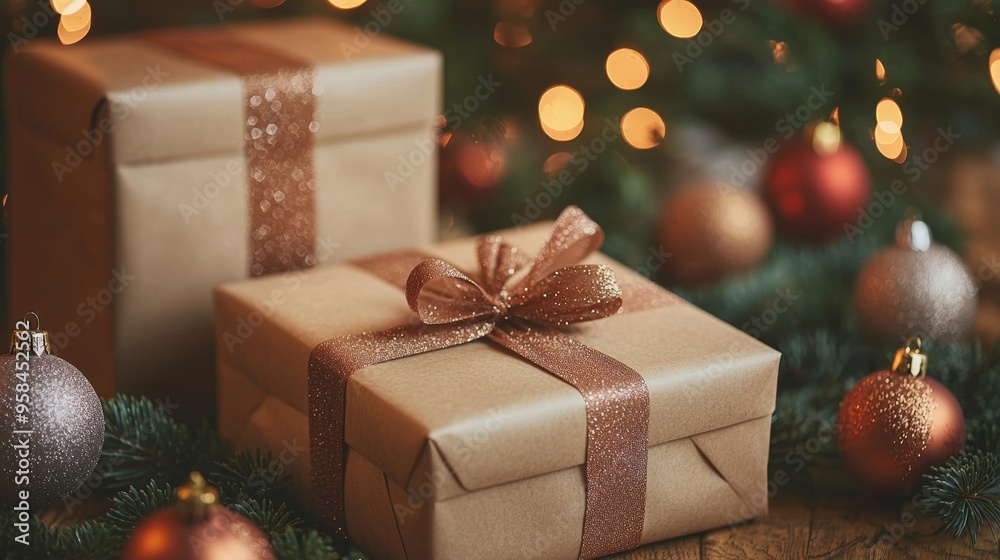 Christmas gift box modern gift wrapping Christmas gift box modern gift wrapping