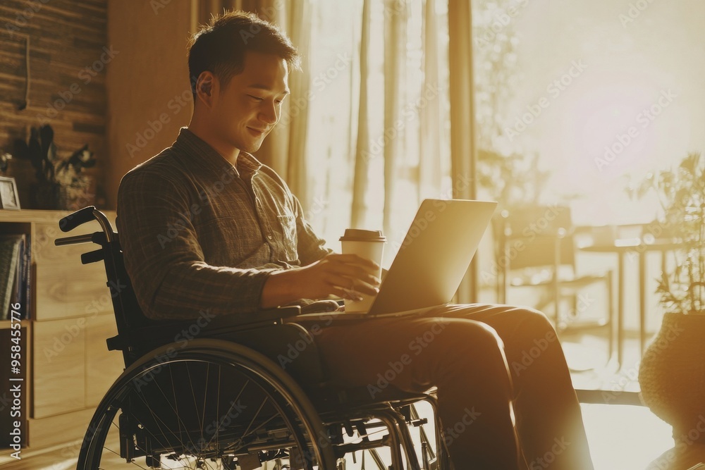The concept of negligence and the effects of drunk driving are discussed by an Asian disabled man sitting in a wheelchair. The concept of negligence and the effects of drunk driving are discussed by an Asian disabled man sitting in a wheelchair.