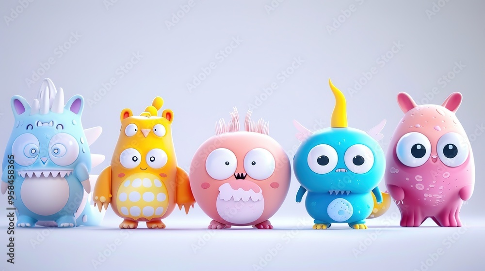 Fototapeta premium Stunning Creative Cartoon Character Images: A Colorful and Imaginative Vision. Showcasing Creativity and Charm.