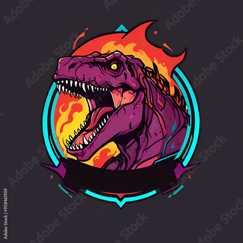 Fierce Dinosaur Logo Design photo