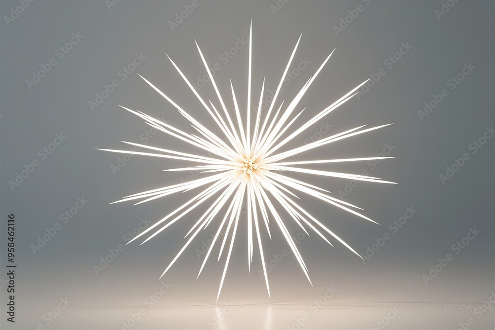 Obraz premium White Star Spike Overlay Effect Isolated on Bright Background