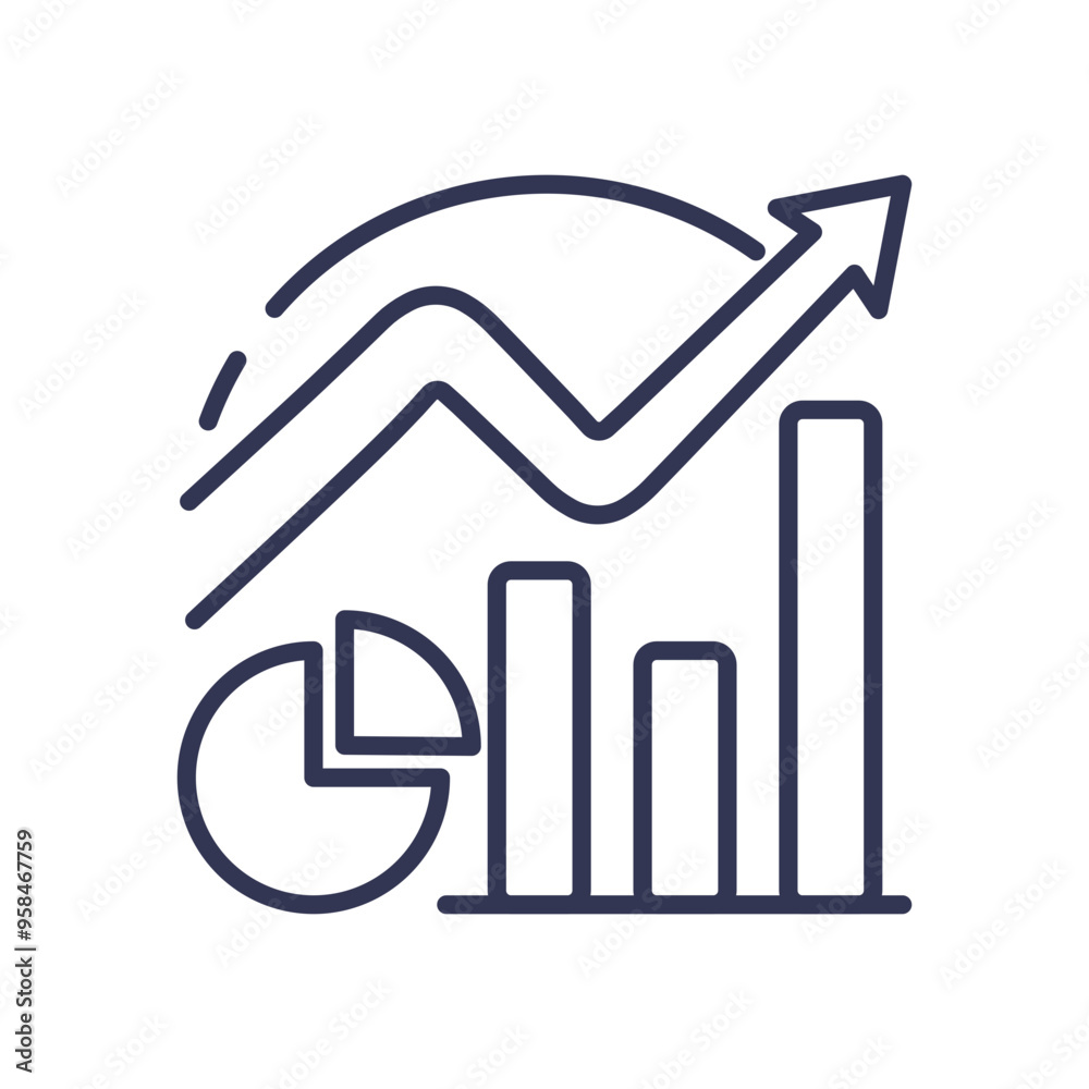 Graph and pie chart illustrating growth and data analysis, symbolizing conversion rate optimization. Graph and pie chart illustrating growth and data analysis, symbolizing conversion rate optimization.