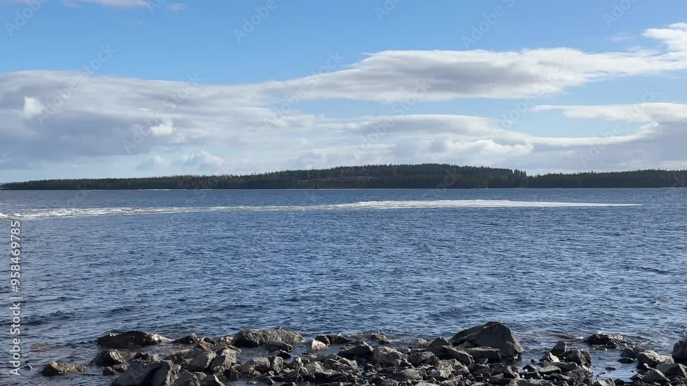 Lake with floating ice In spring Lake with floating ice In spring