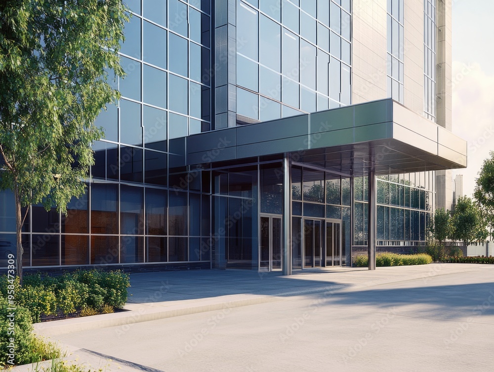 Modern Architecture Office Building Entrance Modern Architecture Office Building Entrance