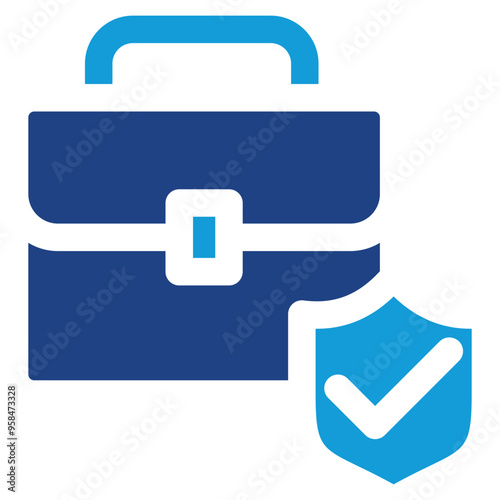 Briefcase icon vector concept of Business Insurance icon symbol illustration