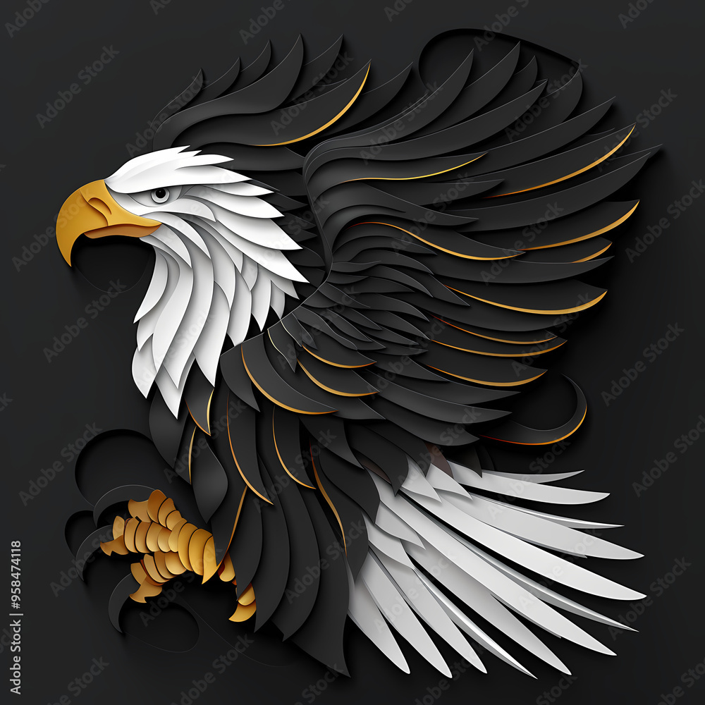 Obraz premium The eagle vector image