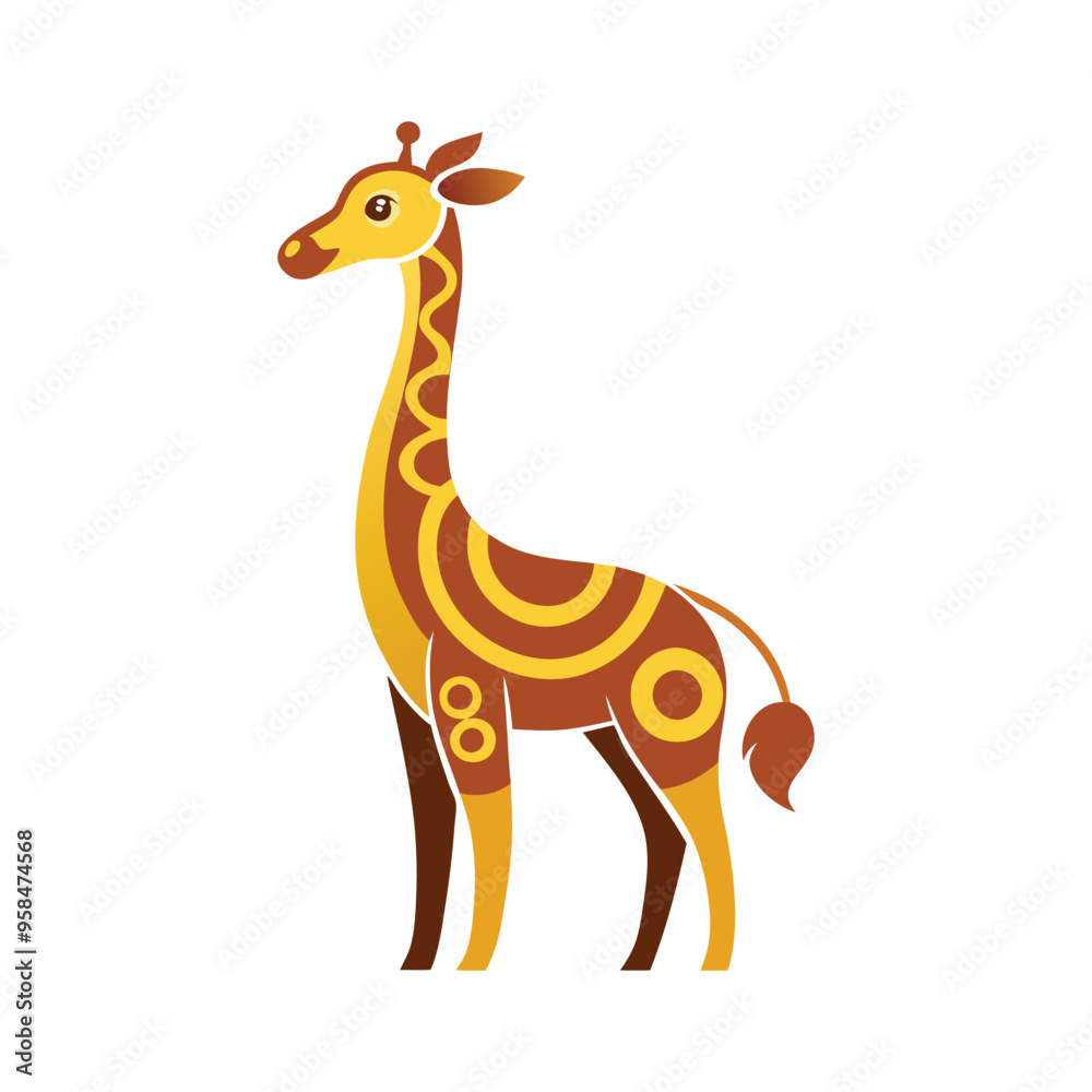 Fototapeta premium giraffe cartoon illustration