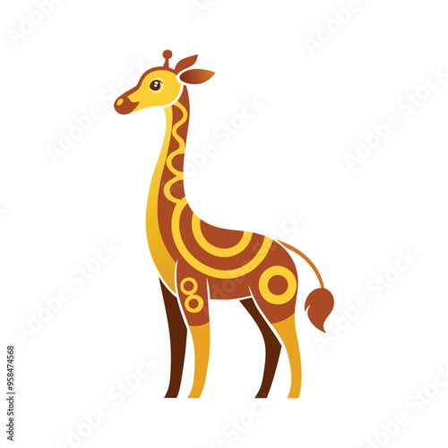 giraffe cartoon illustration