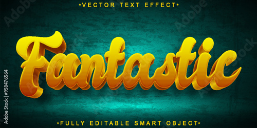 Gold Fantastic Vector Editable Text Effect Template