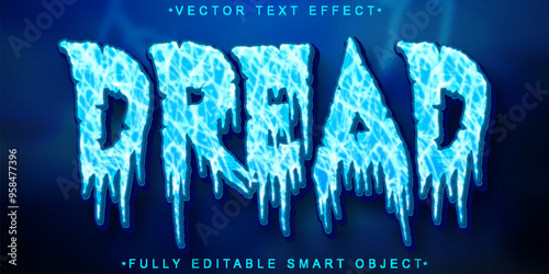 Blue Dread Vector Fully Editable Smart Object Text Effect