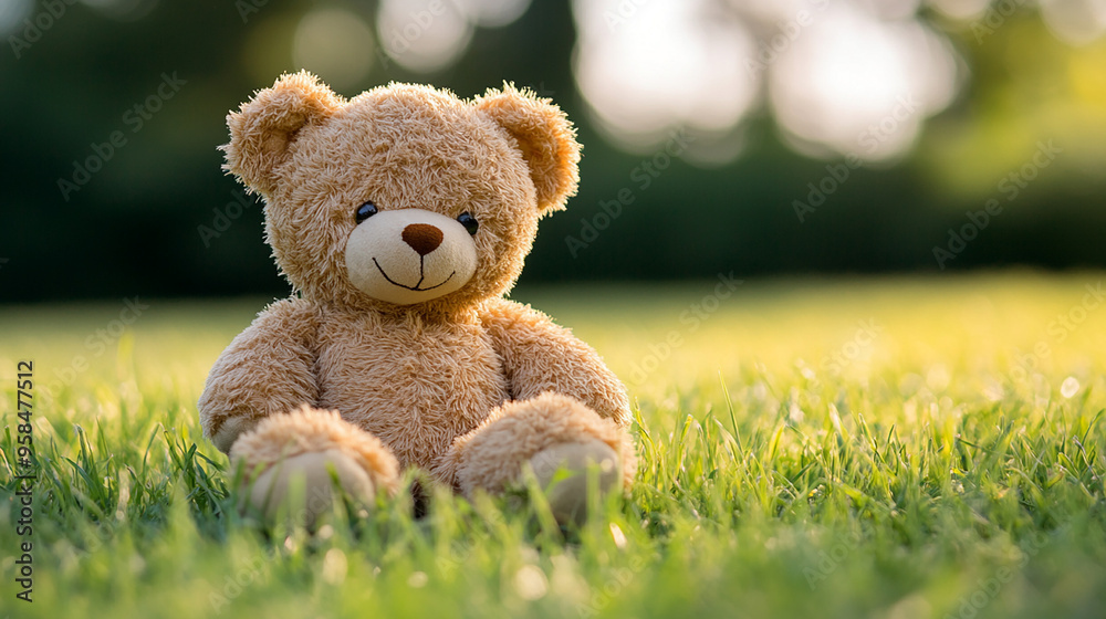 Teddy Bear on Grass