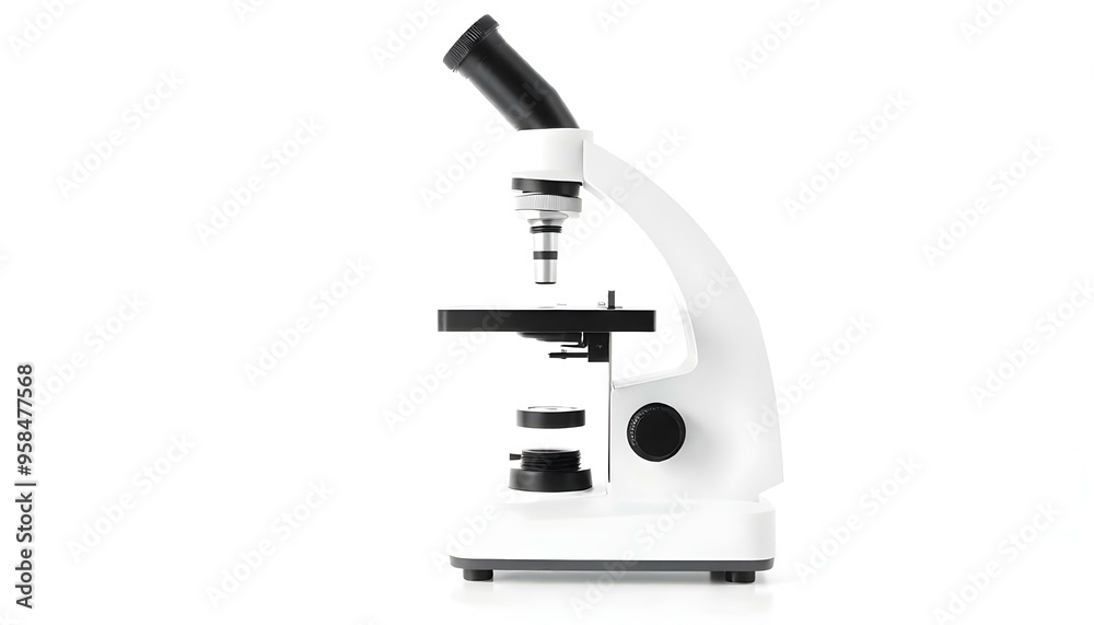 Microscope isolated on a white background Microscope isolated on a white background