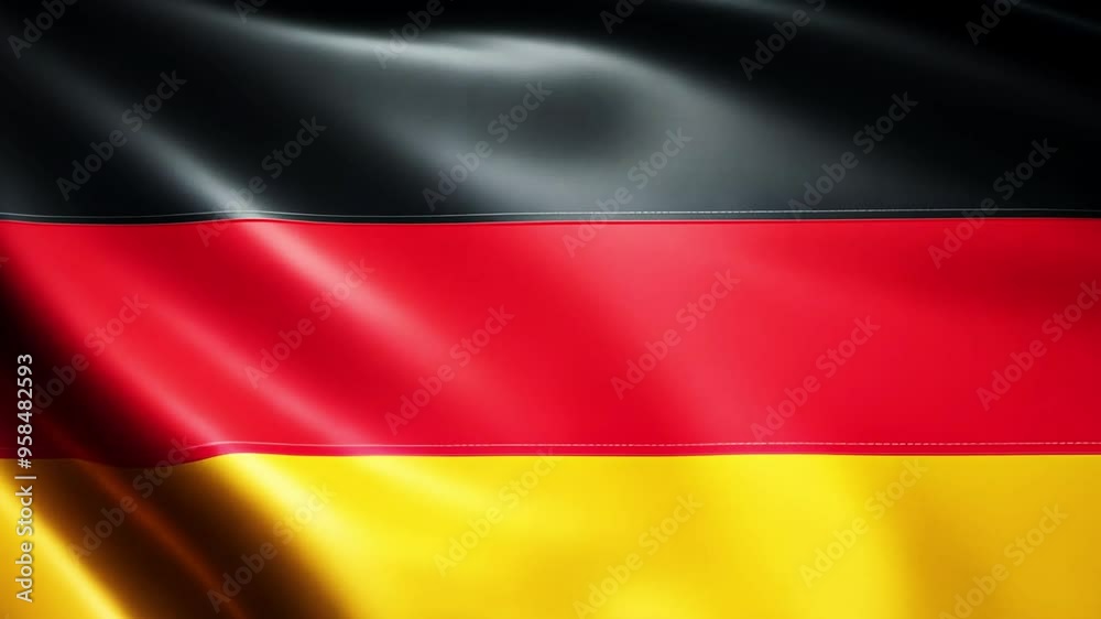 A vibrant German flag waves gracefully in the breeze, symbolizing the nation’s pride, culture, and history. Perfect for educational, cultural, and political content. A vibrant German flag waves gracefully in the breeze, symbolizing the nation’s pride, culture, and history. Perfect for educational, cultural, and political content.
