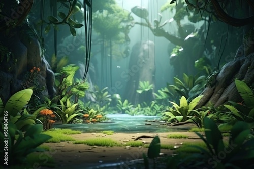 Fototapeta Naklejka Na Ścianę i Meble -  Forest tree land vegetation.