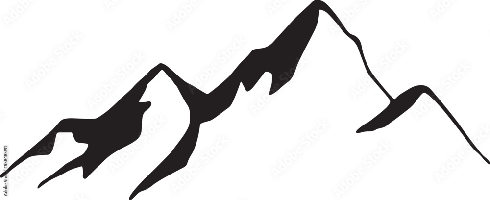 Mountain silhouette vector illustrtation Mountain silhouette vector illustrtation