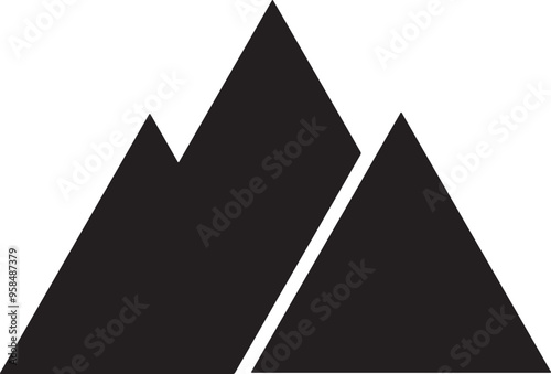 Mountain geometric logo icon vector 