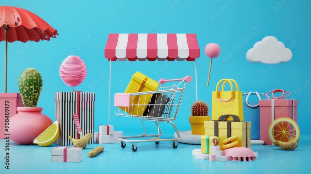 Online store with dynamic sale banners , featuring a range of products on Cyber Monday Online store with dynamic sale banners , featuring a range of products on Cyber Monday