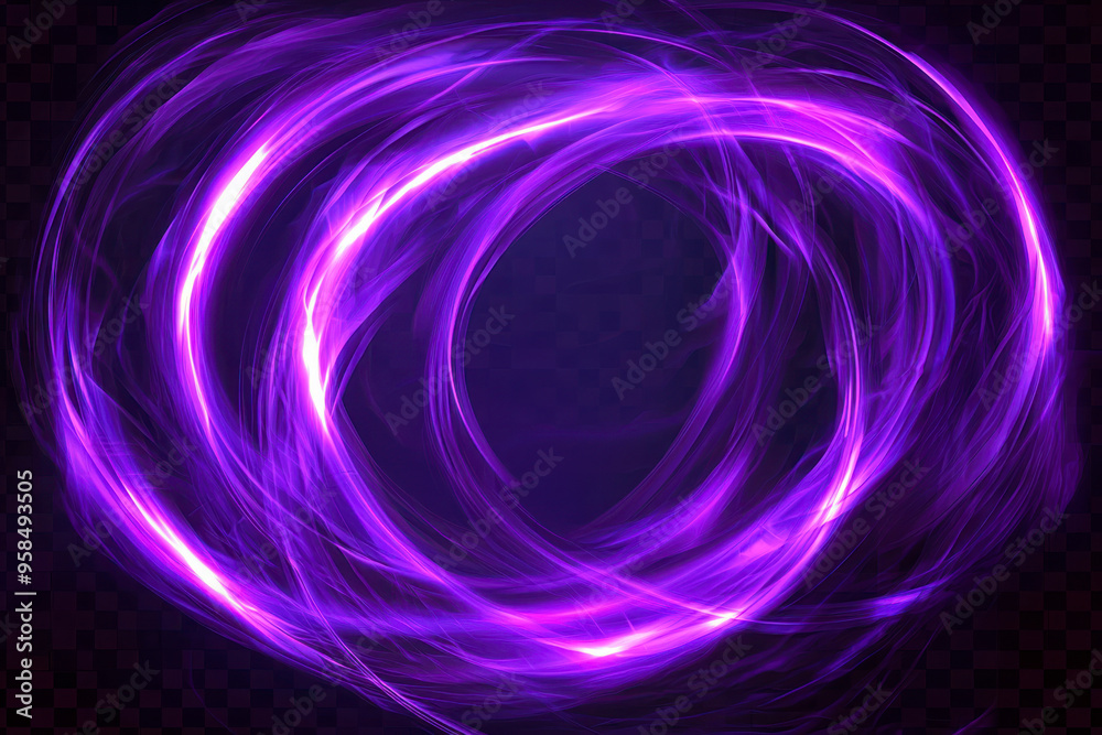 Glowing purple swirl of bright lines. Abstract light effect for game design and illustration. Glowing purple swirl of bright lines. Abstract light effect for game design and illustration.