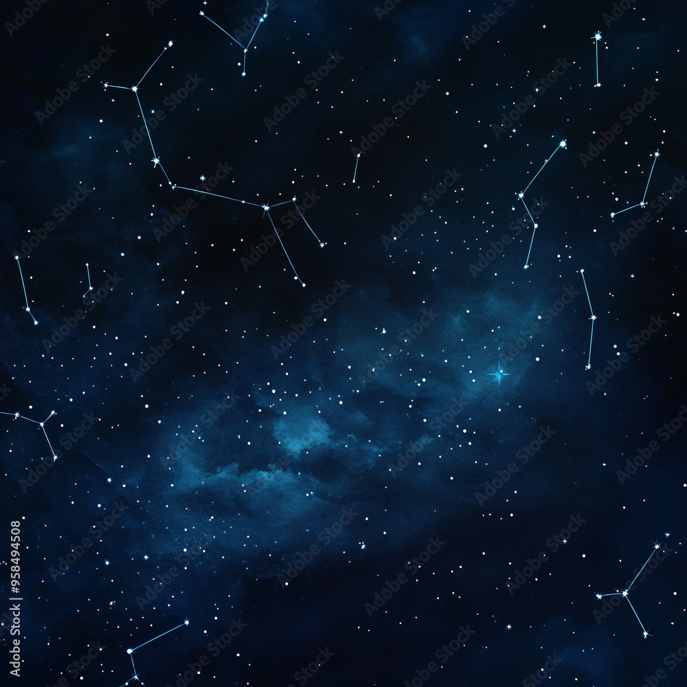 Fototapeta premium Starry abstract night background with constellations.Starry abstract night background with constellations.