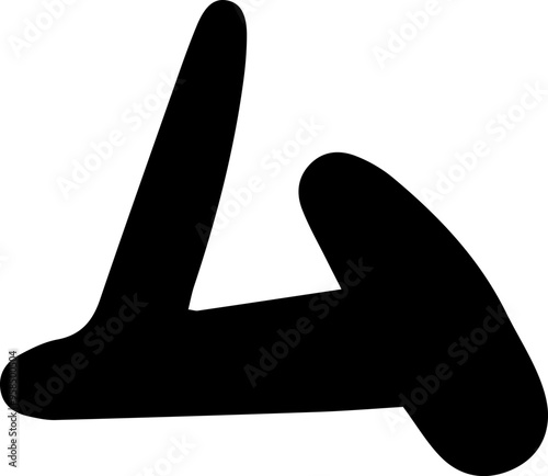 KATAKANA Japanese alphabet font handwritten mu