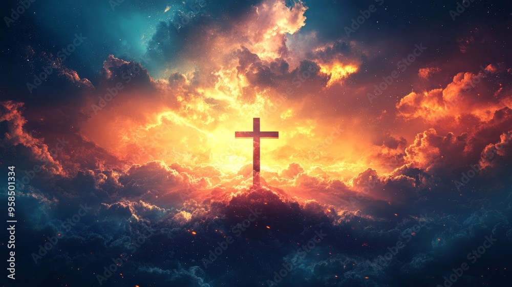 Powerful Image Representing Christian Faith, Christian concept Powerful Image Representing Christian Faith, Christian concept