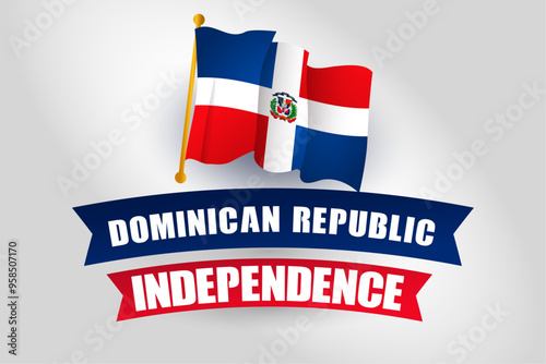 Gradient background for dominican republic independence day celebration