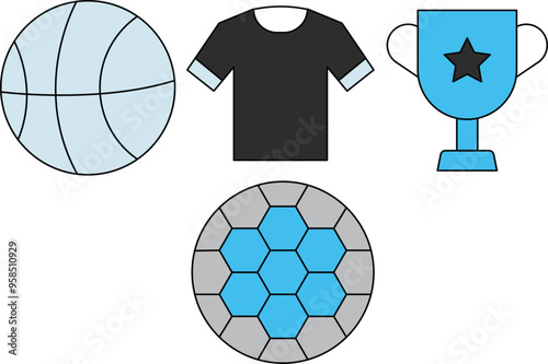 There are some sports items.