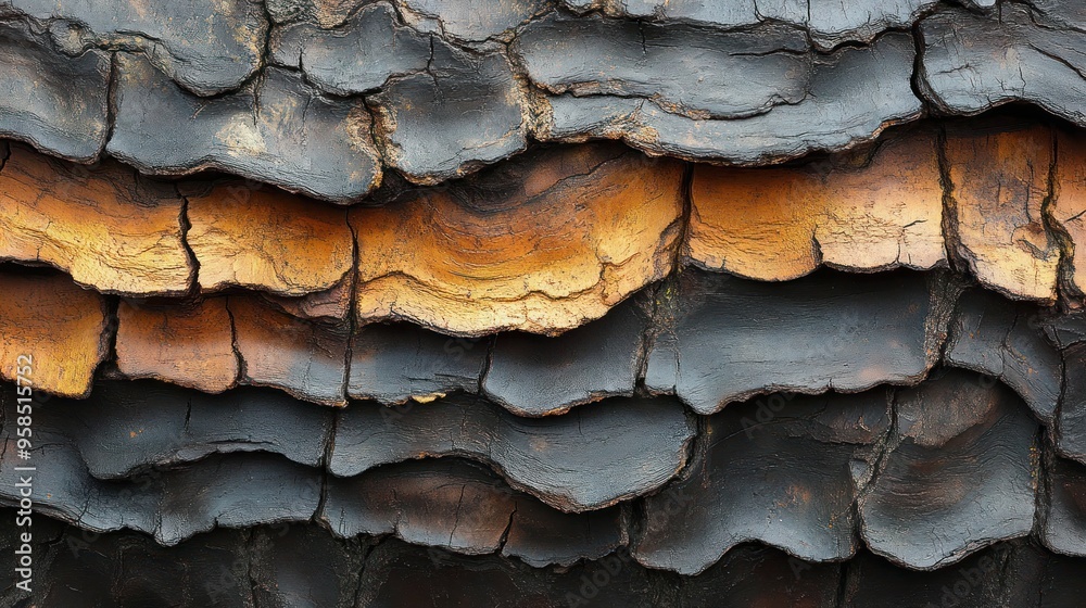 Close-Up of Tree Bark with Distinct Grooves and Ridges Highlighting Natural Texture and Patterns Close-Up of Tree Bark with Distinct Grooves and Ridges Highlighting Natural Texture and Patterns