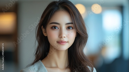 Close-up Portrait of a Beautiful Asian Woman