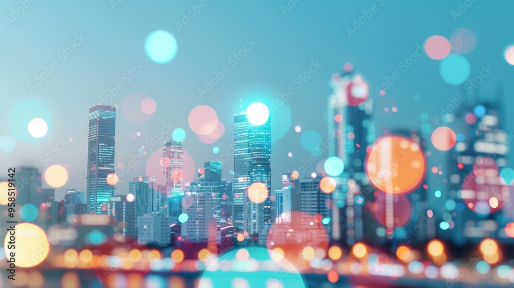 A panoramic view of a city skyline at night, overlaid with digital data streams and analytics charts, representing the role of data in urban supply chain management. A panoramic view of a city skyline at night, overlaid with digital data streams and analytics charts, representing the role of data in urban supply chain management.