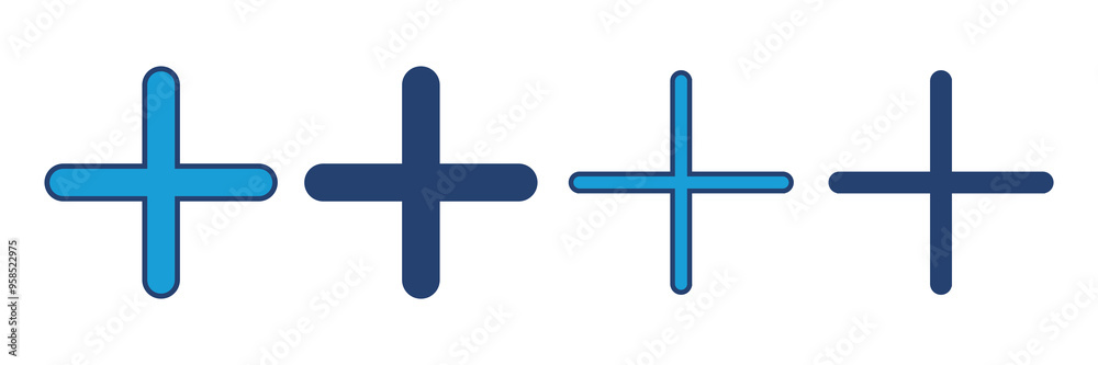 Obraz premium Plus Icon vector. Add plus icon